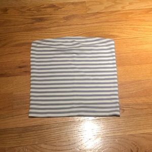blue and white striped Brandy Melville tube top